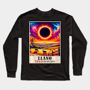 Llano Texas Total Solar Eclipse 2024 Totatily Long Sleeve T-Shirt